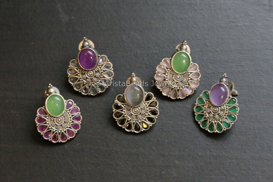 Silver Look Alike Studs - Colors Available