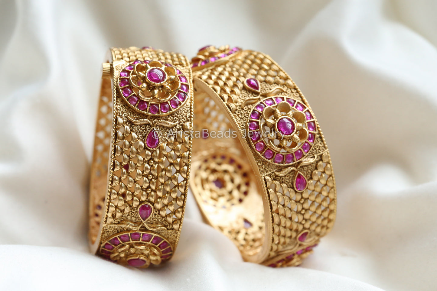 Kemp Filigree Bangle Set(Openable)