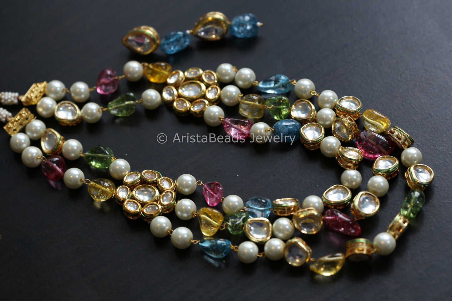 Layered Jaipur Kundan Mala set