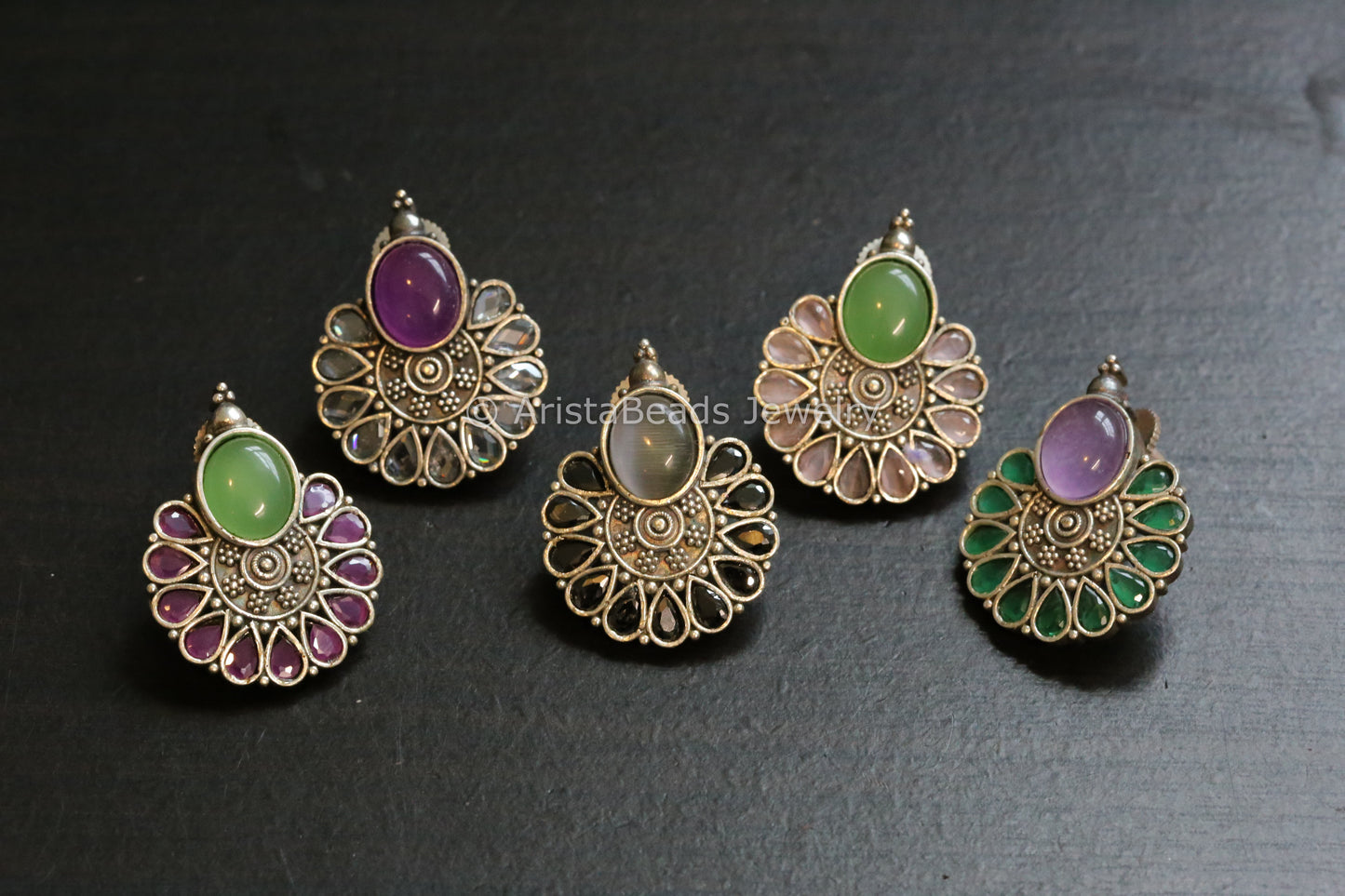 Silver Look Alike Studs - Colors Available