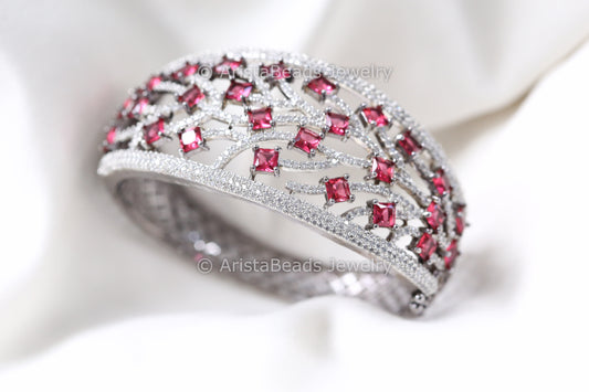 Victorian CZ Bangle Bracelet