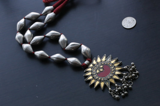 Real Vintage Sterling Silver Necklace With Vintage Pendant