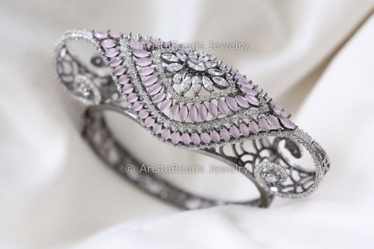 Baby Pink CZ Bangle Bracelet