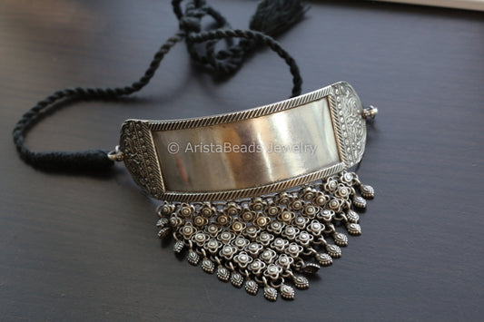 Extra Large Jaipuri Silver Replica Choker
