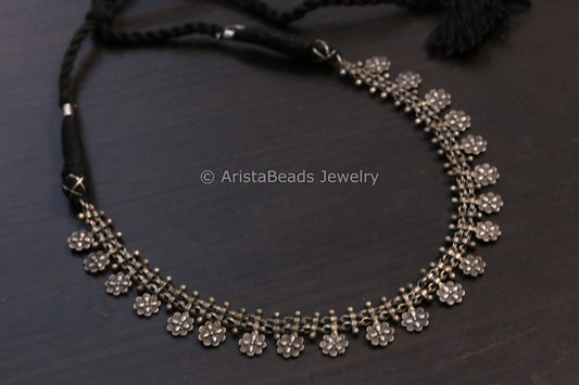 Silver Replica Oxidized Necklace - Style 3