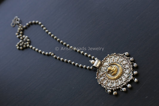 Ganesha Dual Tone Necklace