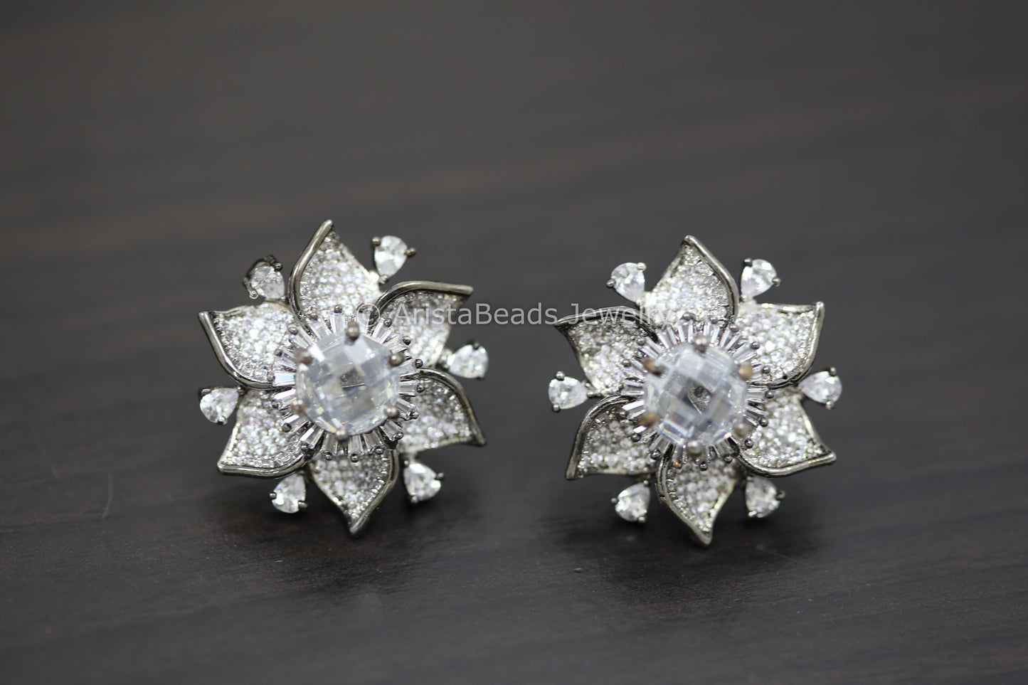 Victorian CZ Diamond Look Studs