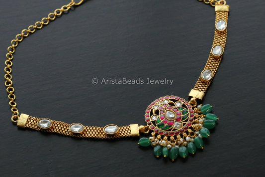 Short Kundan Jadau Necklace
