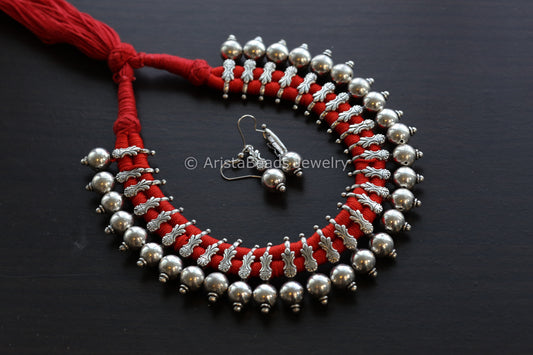 Silver Replica Thread Necklace