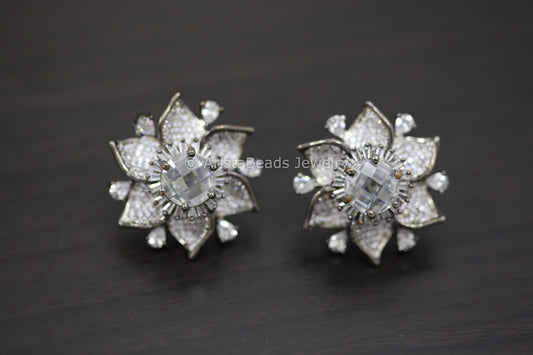Victorian CZ Diamond Look Studs