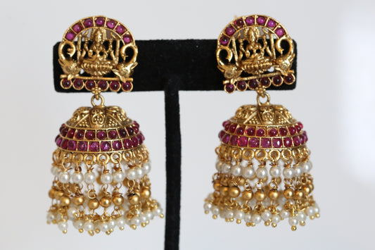 Lakshmi Kemp Jhumka - Ruby