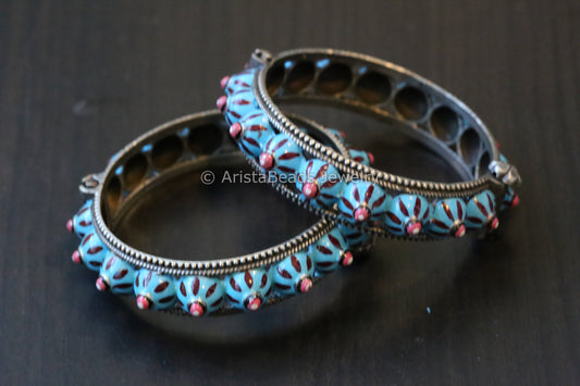 Enamel Pacheli  Bangle Set (Screw System)