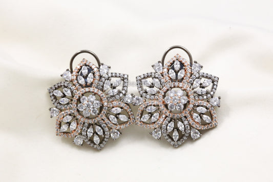 Victorian & Rose Gold CZ Studs
