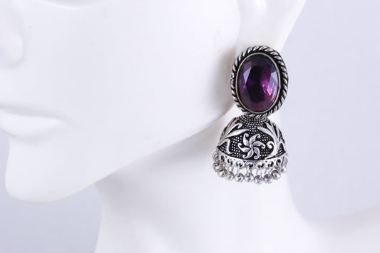 Stone Jhumka - Wine