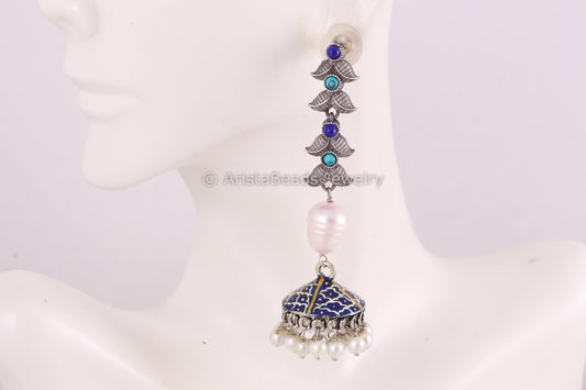 Enamel Jhumka Earrings  - Style 2
