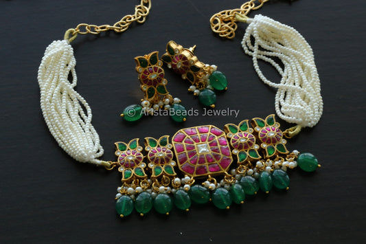 Handmade Jadau Kundan Choker Set