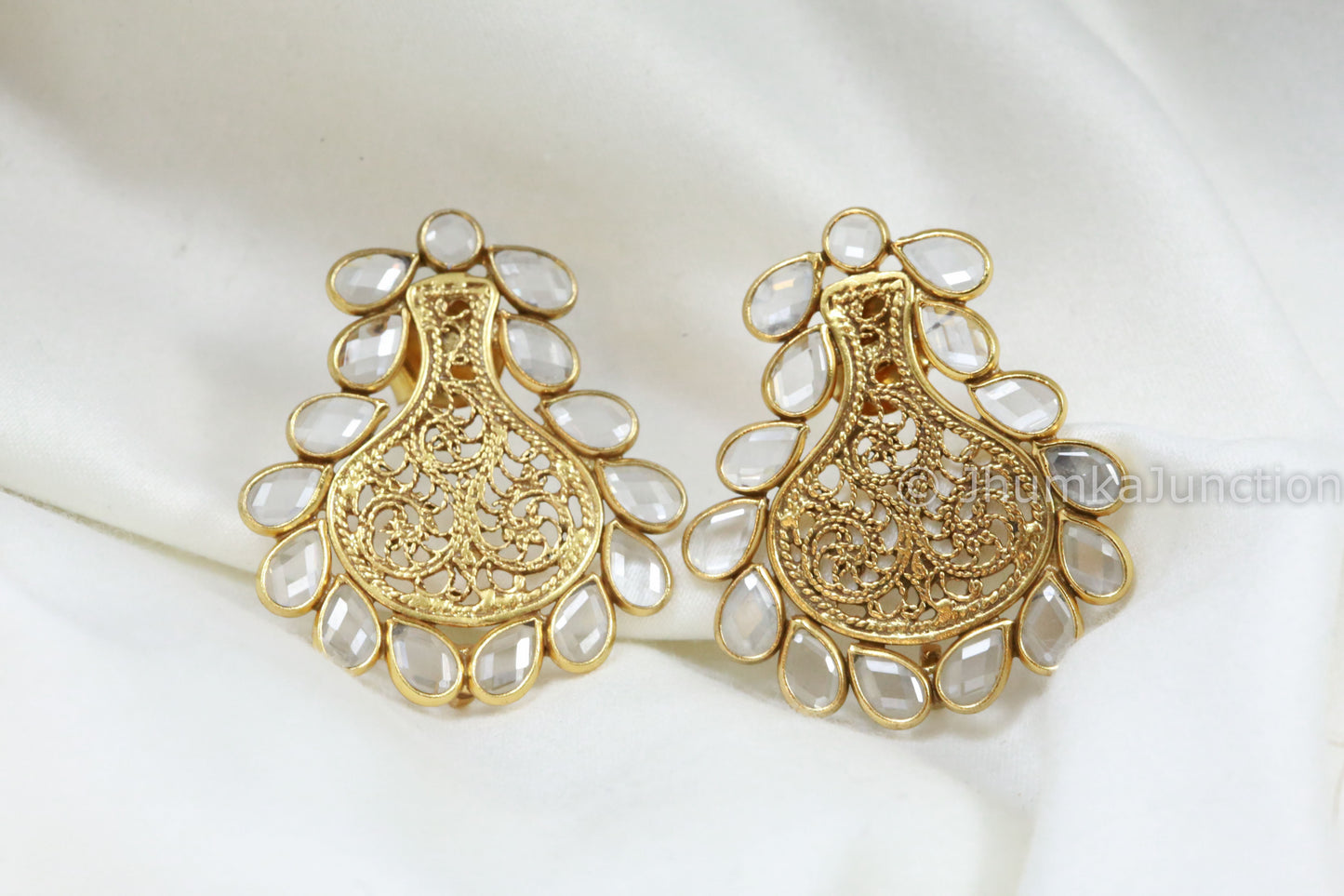 Cute Polki 925 Stud Earrings