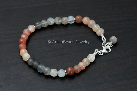 925 Sterling Silver Moonstone Bracelet