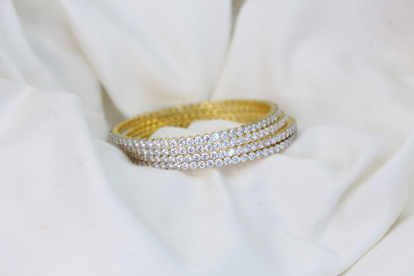Cubic Zircon Bangle Set ( set of 4)
