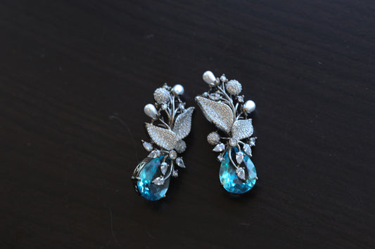 Contemporary CZ Victorian Finish Earring