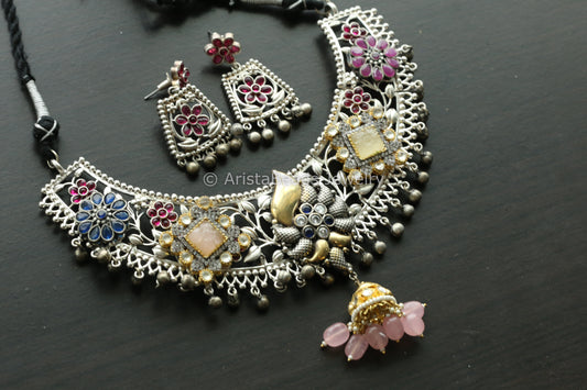 Kundan Fusion Necklace Set - Style 5