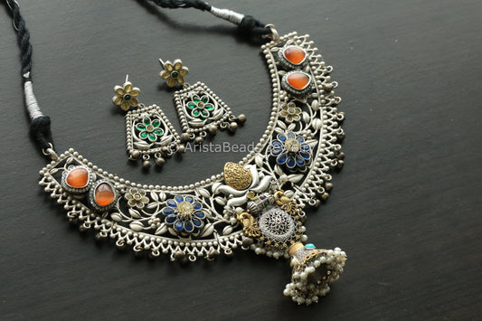 Kundan Fusion Necklace Set - Style 3