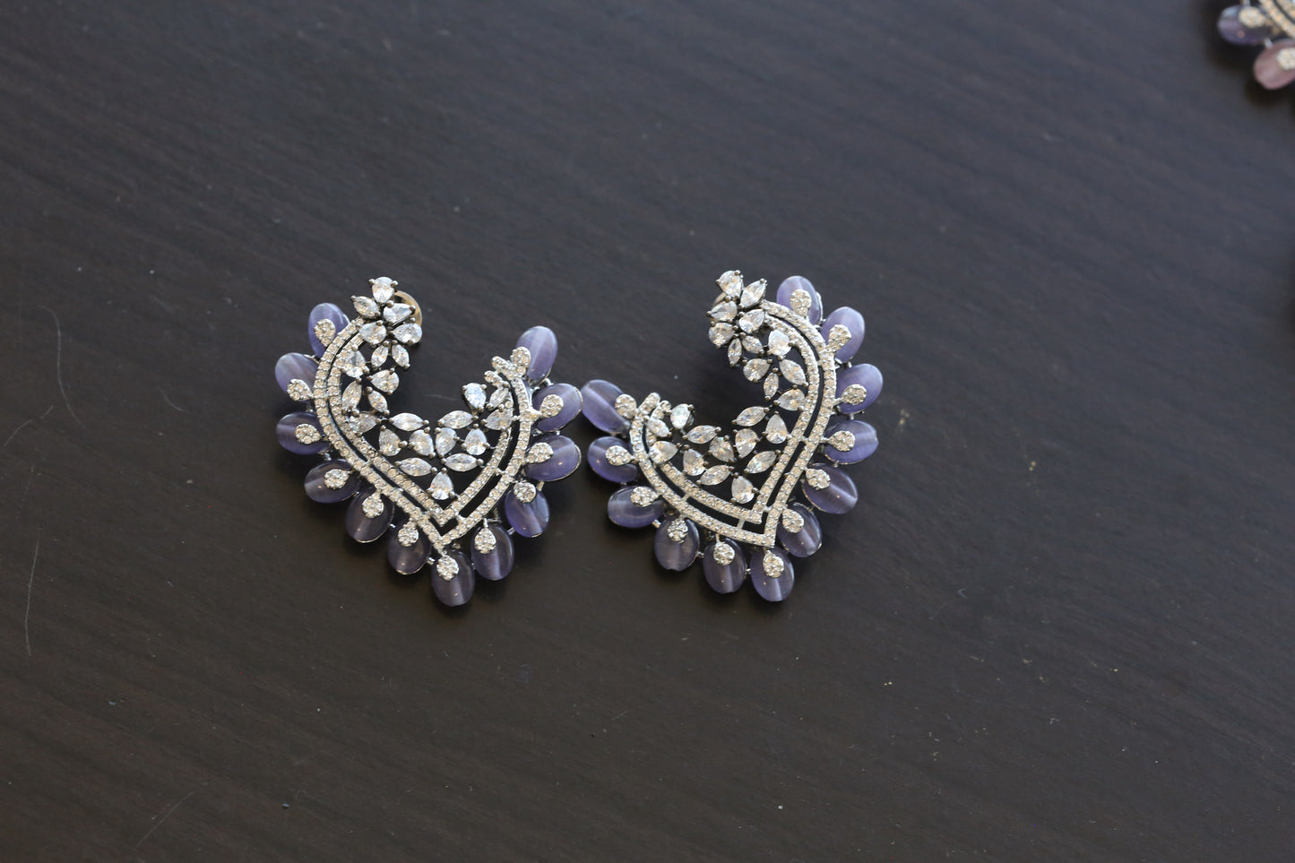 Premium CZ Earrings - Gray