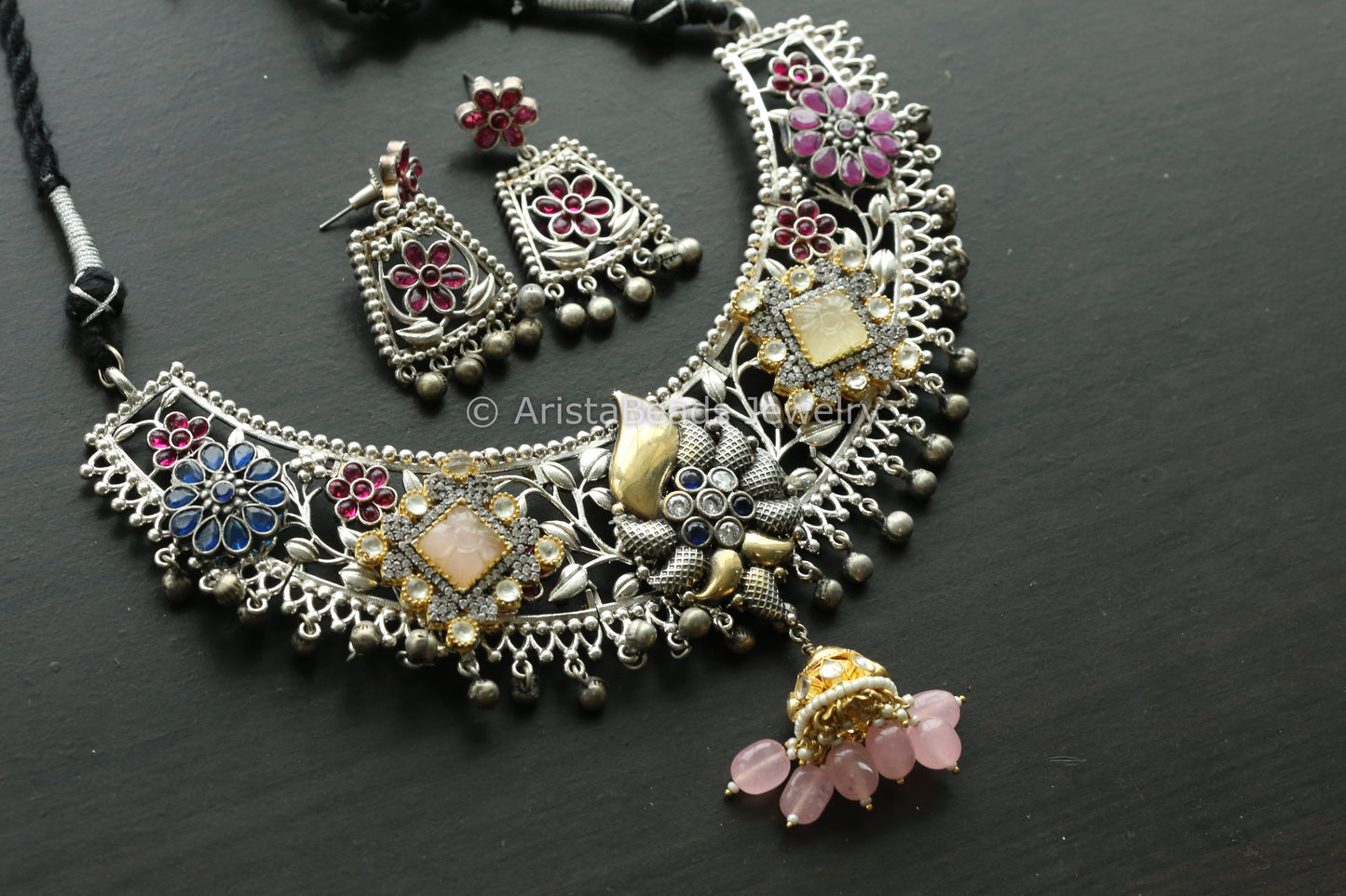 Kundan Fusion Necklace Set - Style 5