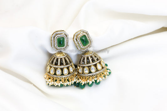 Jhumka - Emerald