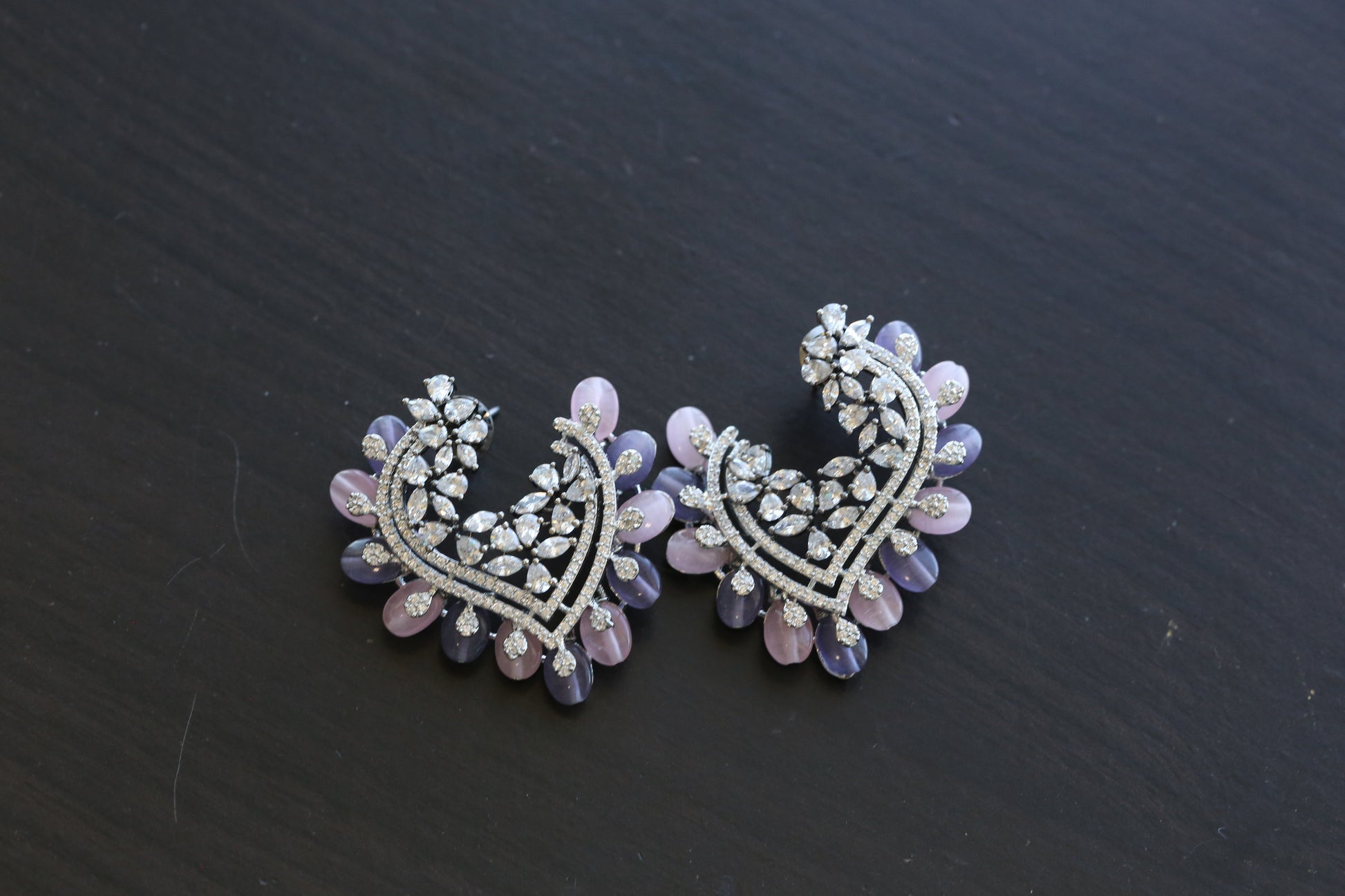 Premium CZ Earrings - Pink