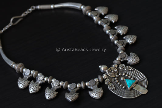 925 Sterling Silver Tribal Necklace