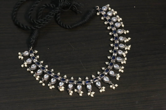 Blue Clear Stone Necklace