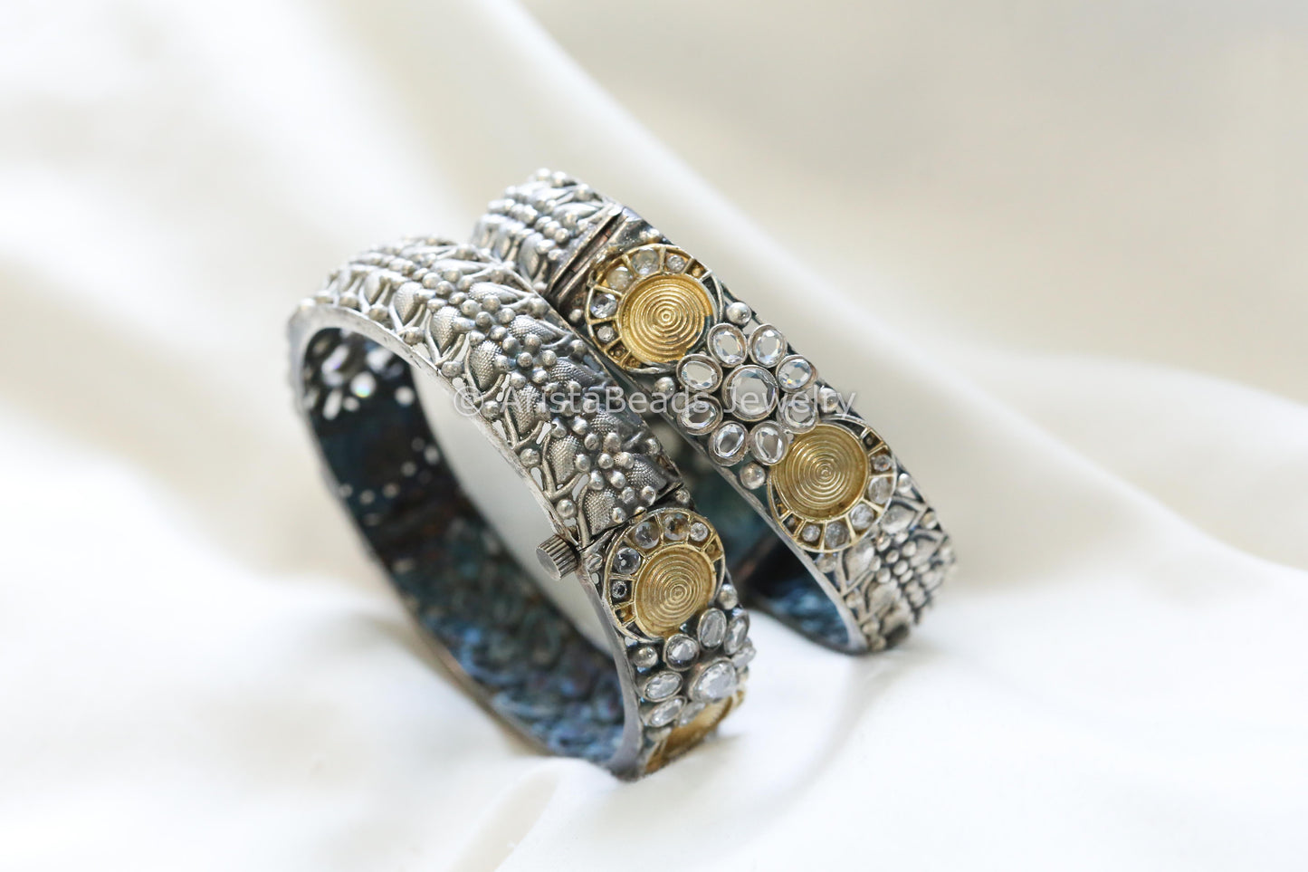 Silver Replica Bangle (Openable) - Clear