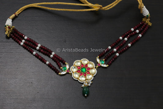 Dainty Ruby Pachi Kundan Choker