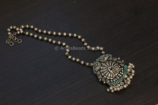Kemp Green Peacock Necklace