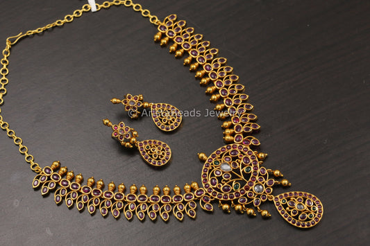 Kemp Pota & Polki Necklace Set