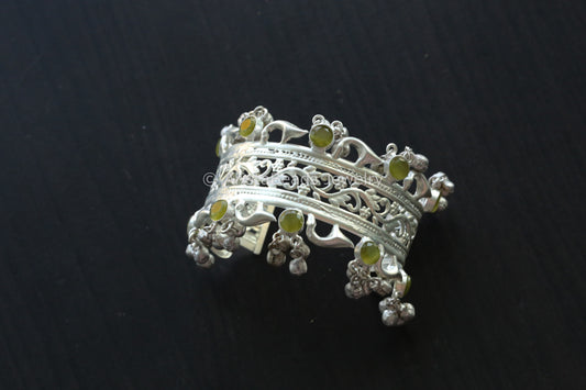 Silver Look Cuff - Lemon Yellow