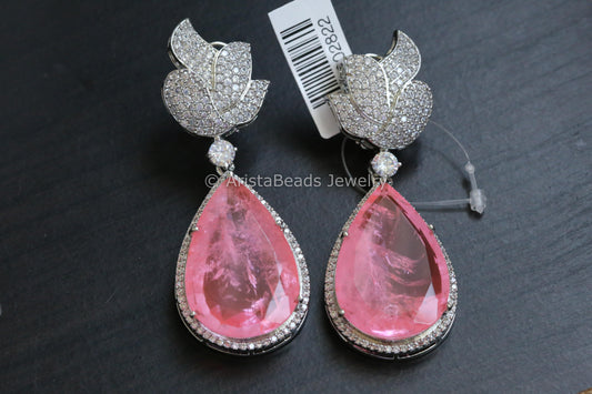 Extra Large Pink Doublet Earrings