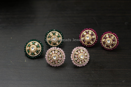 Uncut Kundan Studs