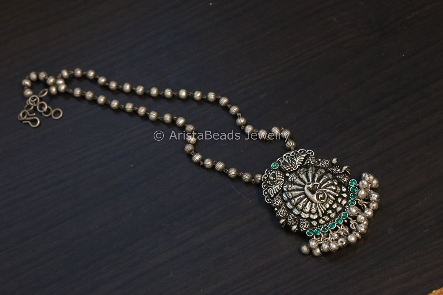 Kemp Green Peacock Necklace