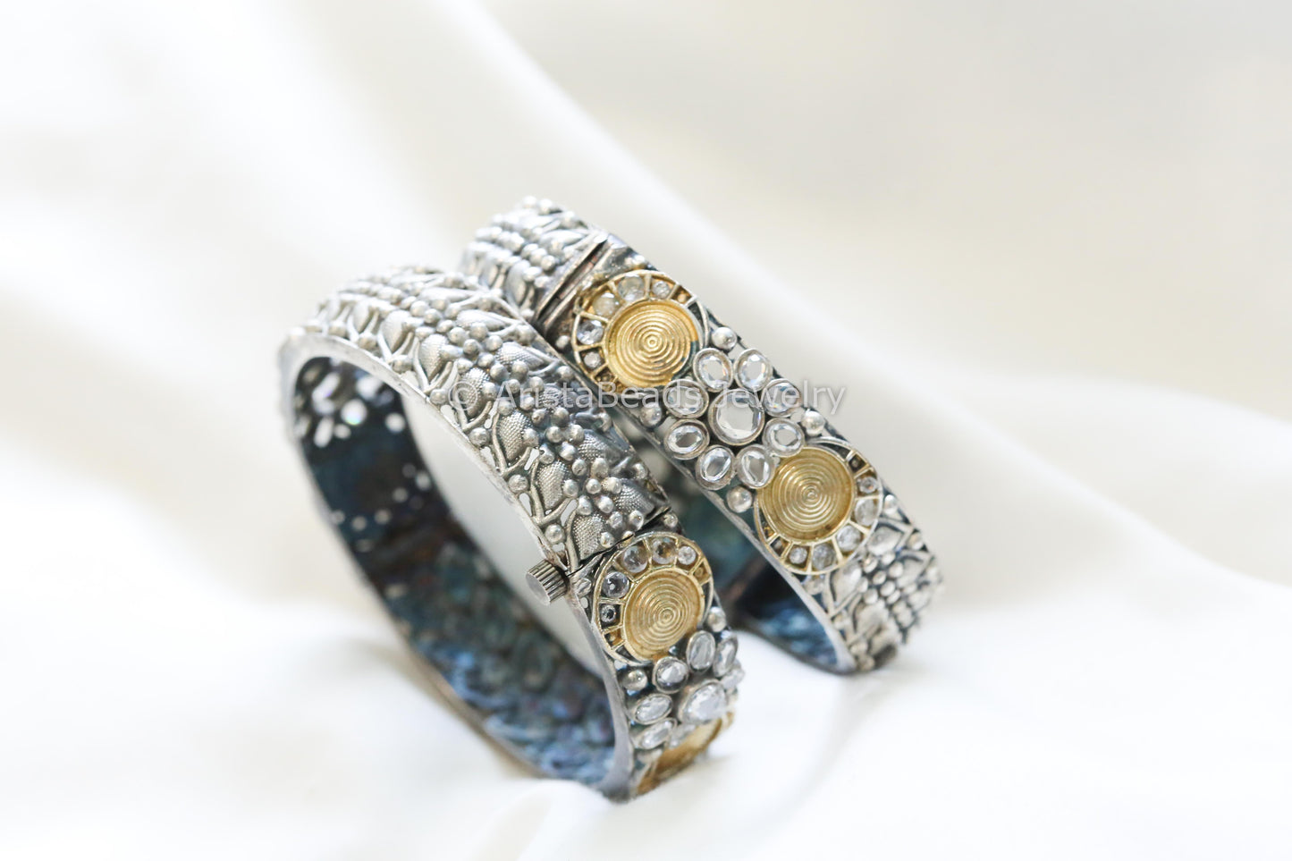 Silver Replica Bangle (Openable) - Clear