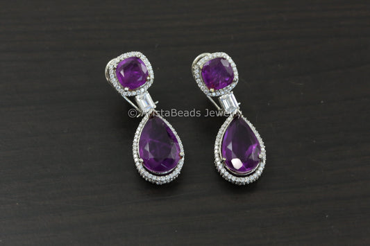 Purple Doublet Earrings