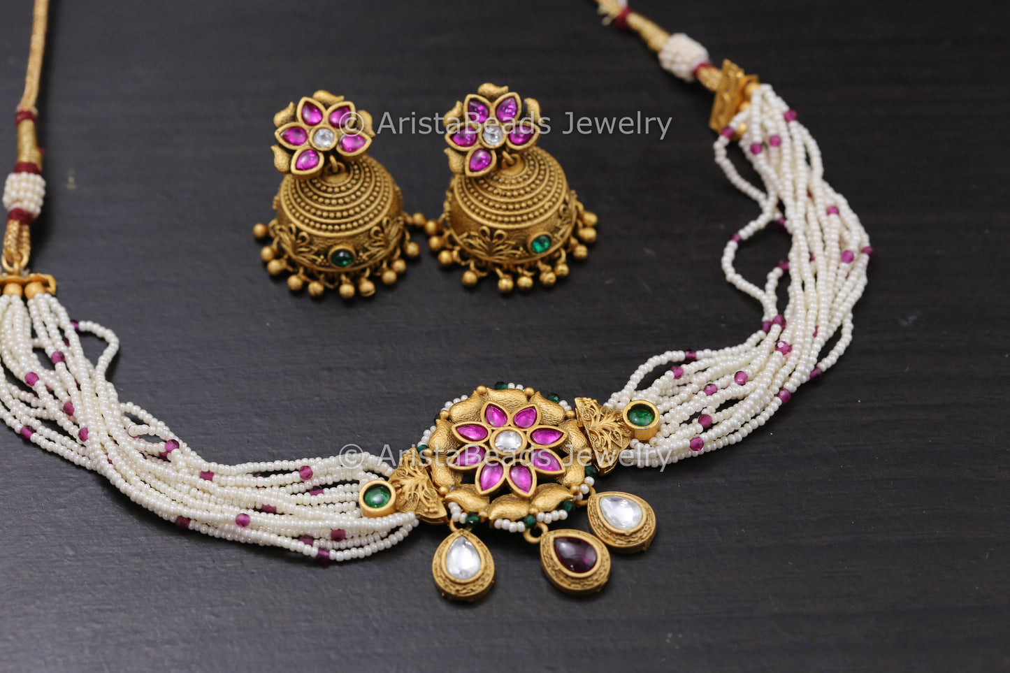 Dainty Real Gold Look Necklace Set
