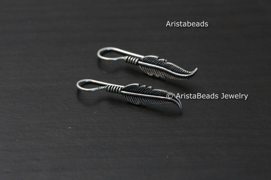 Dainty Sterling Silver Leaf Earrings