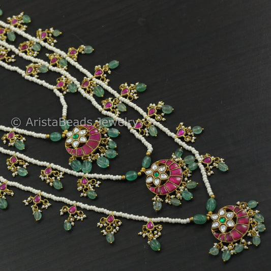 Teen Lada Jadau Kundan Necklace