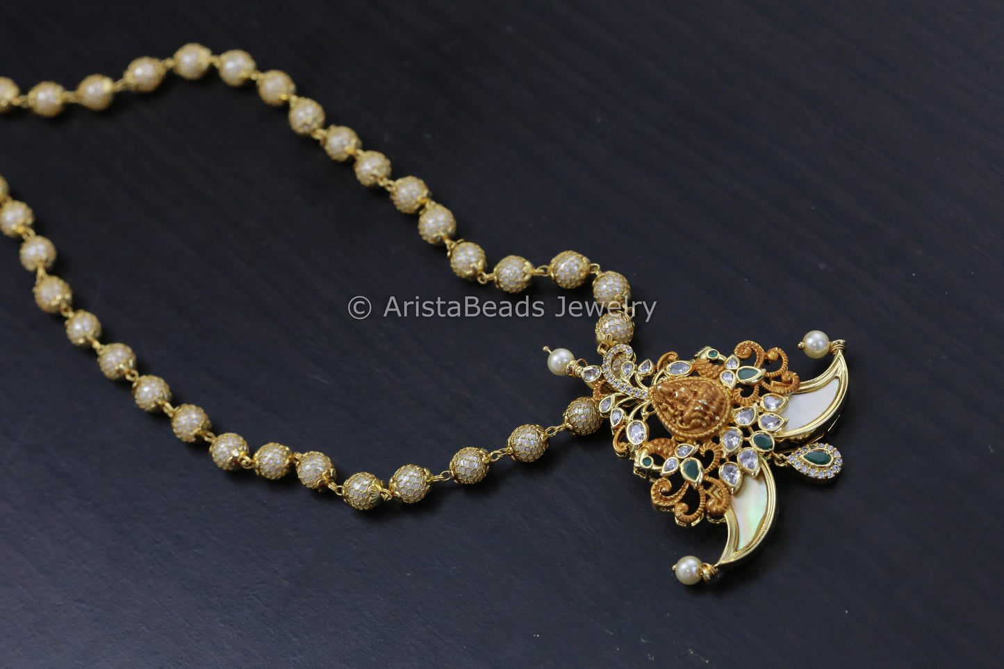 Puligoru Pendant Pearl Mala Necklace